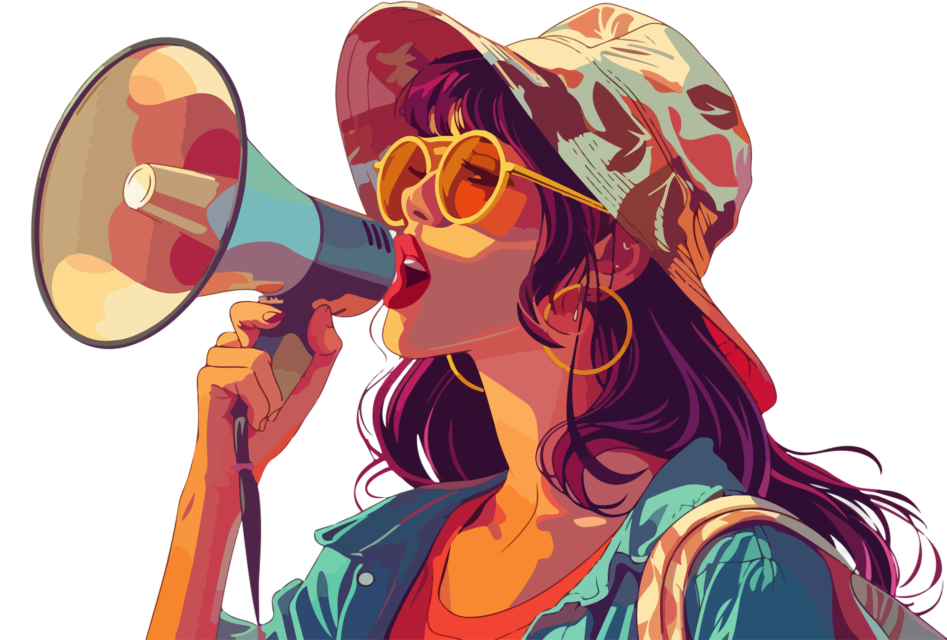 Influencer with megaphone